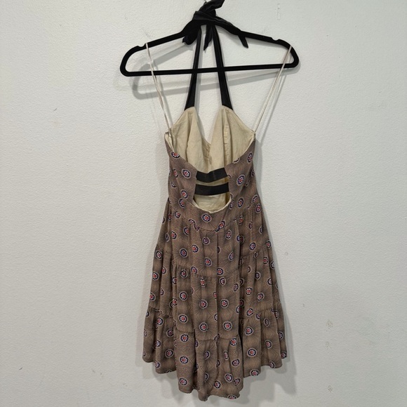 Free People Floral Halter Skater Mini Dress 6 - Picture 5 of 5
